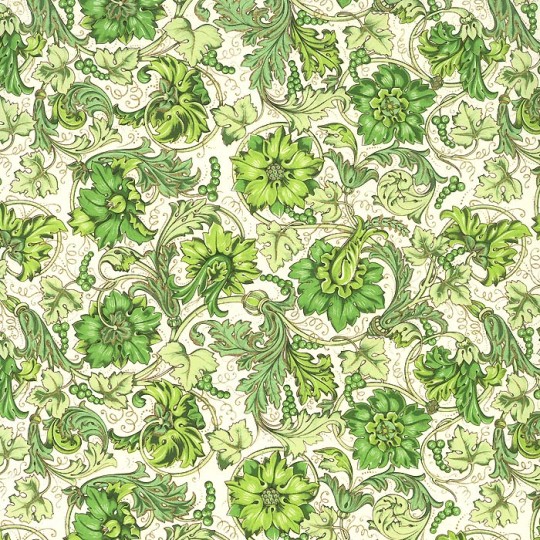 Green Grapes Florentine Print Paper ~ Rossi Italy